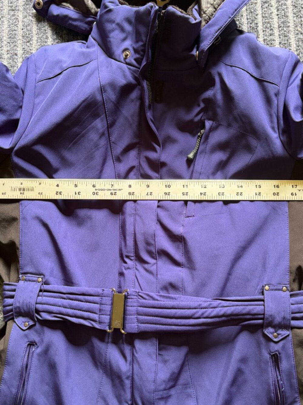 ZeroXposur Coat Size Medium Purple Hooded. NWT Belted - Picture 3 of 13